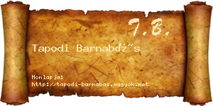Tapodi Barnabás névjegykártya