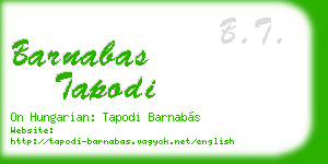 barnabas tapodi business card